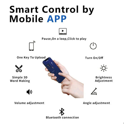 3D Holographic LED Fan Display for Advertising/Shop/Wedding High Brightness Custom Logo DIY Projector (42CM/52CM/56CM/65CM)