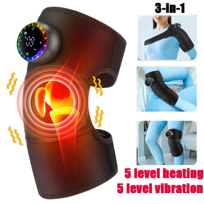 Electric Heating Shoulder Brace LED Display Vibration Shoulder Massage Support Belt Strap for Joint Brace Care Muscle Relaxation